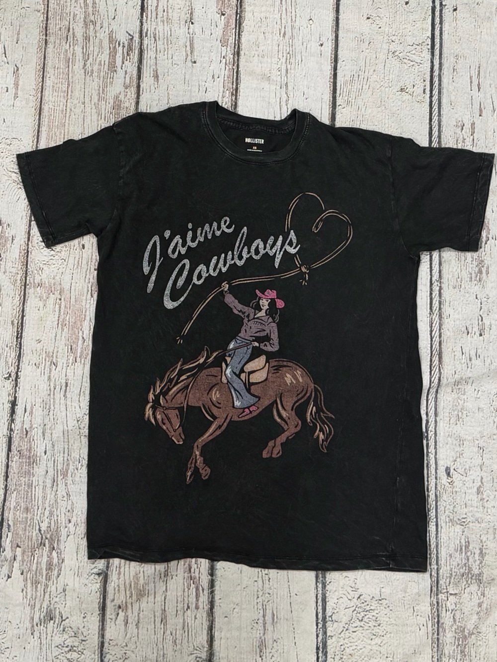 Hollister J'aime Cowboys Hollister Crewneck Rodeo Tshirt